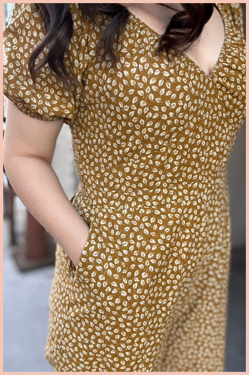 Falling Leaves Smocked Jumpsuit | Final Sale