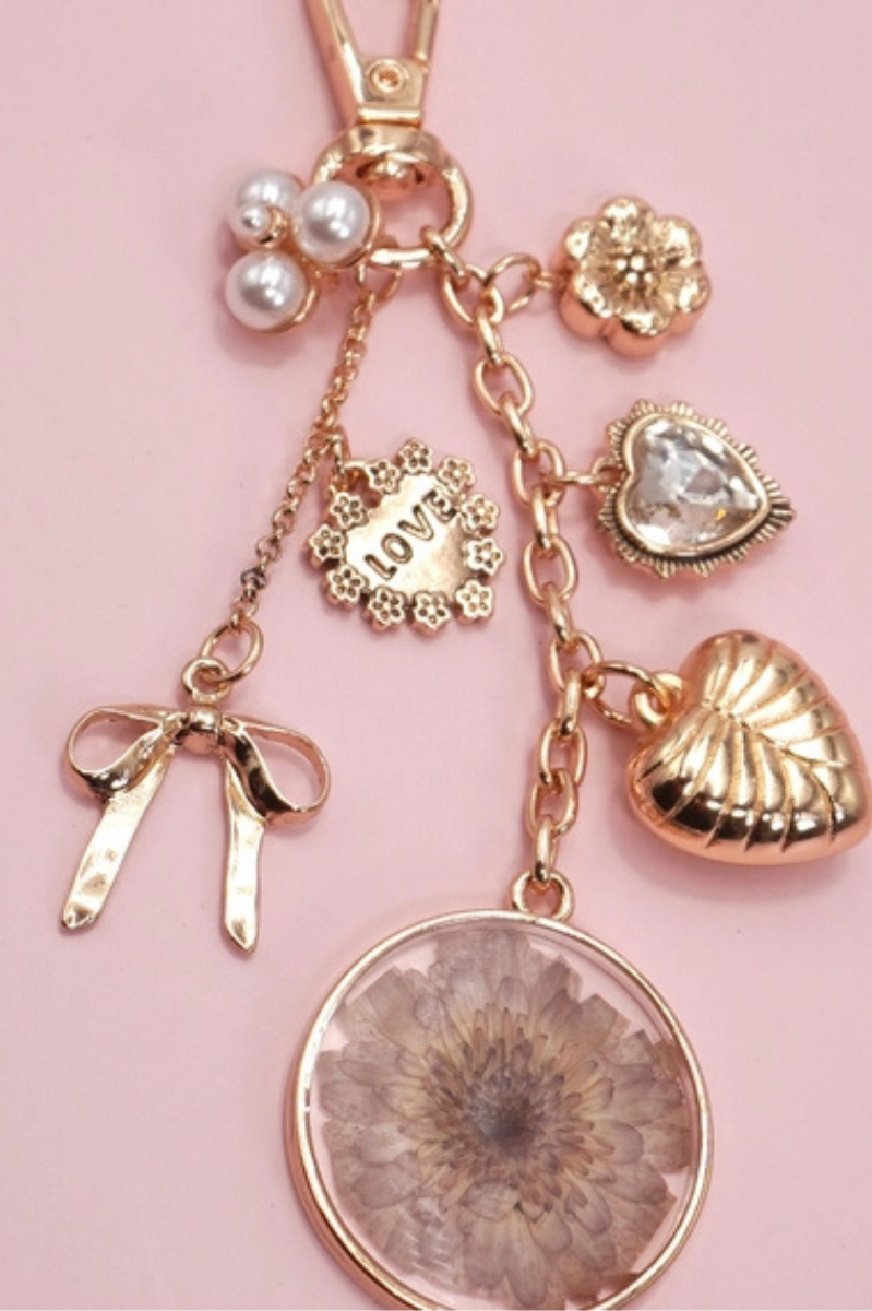 Dried Flower Bag Charm