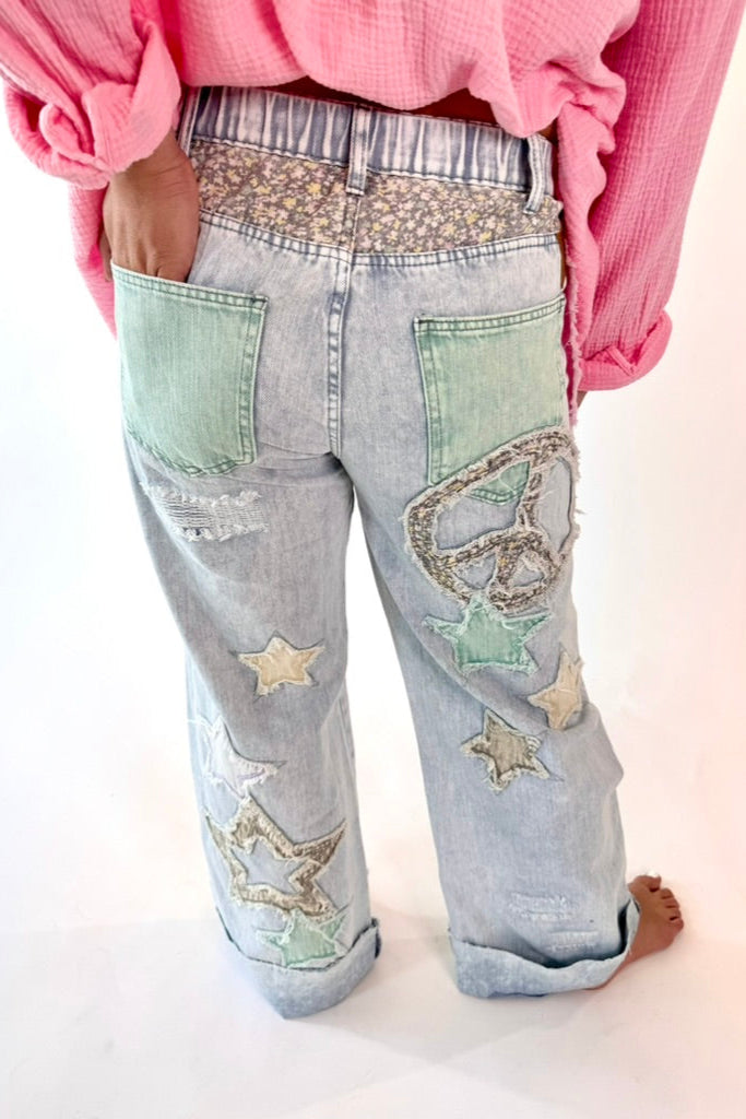 Peace Out Super Star Denim Jeans