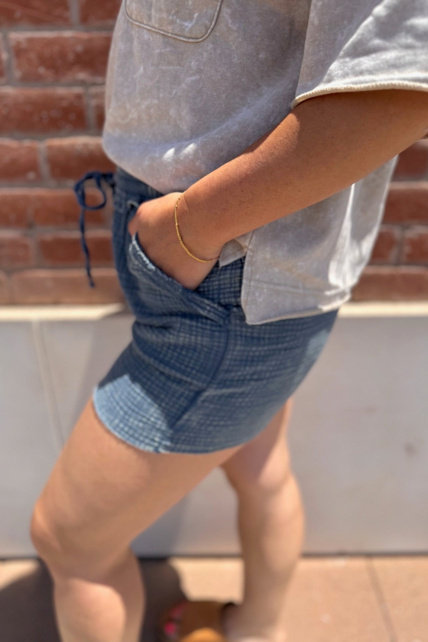 Washed Gauze Frayed Hem Shorts | Final Sale