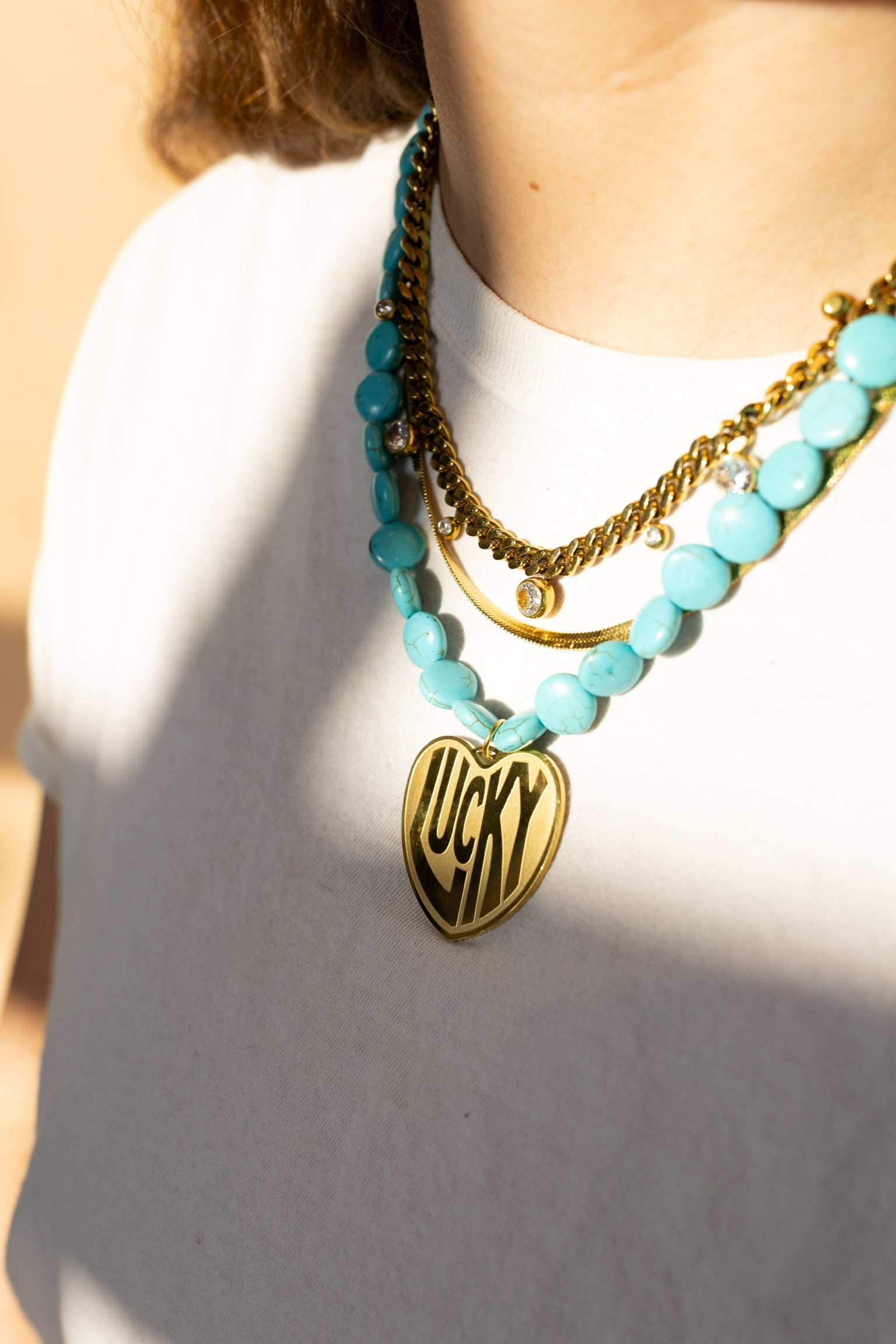 Lucky In Love Stone Necklace || BELJOY
