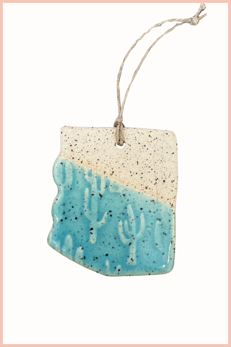 Handmade Arizona State Ornament | Everhart Ceramics