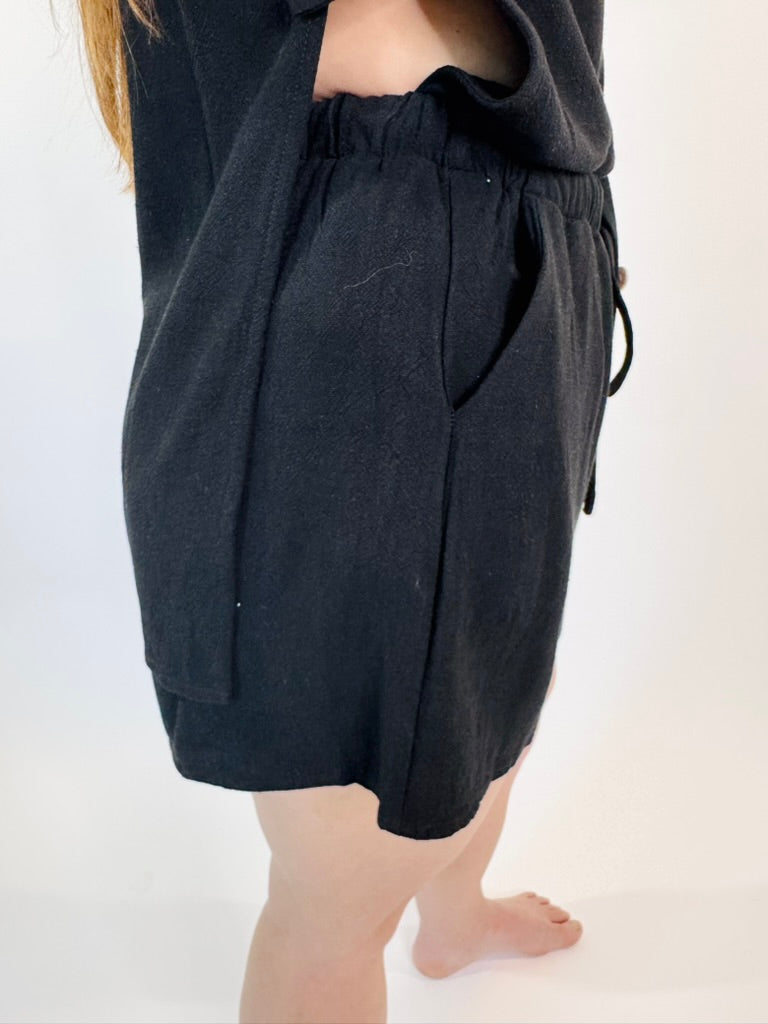 Sunlit Stroll Linen Button Vest Top