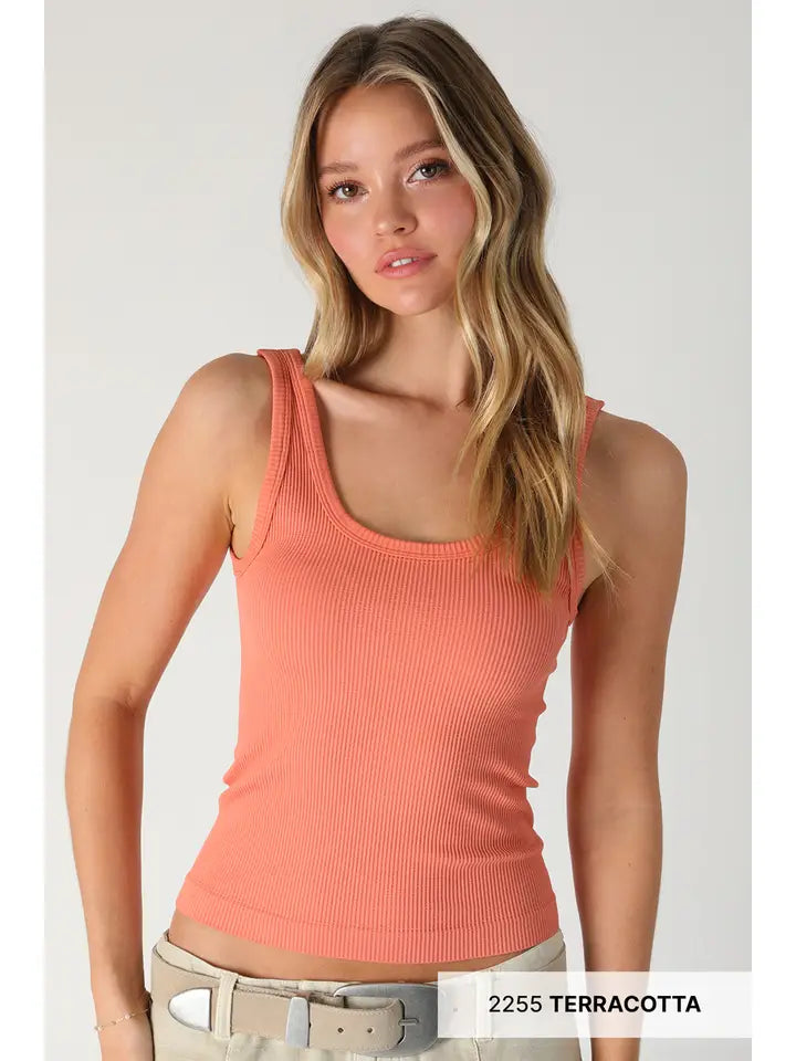 Reversible Ribbed Knit Tank Top