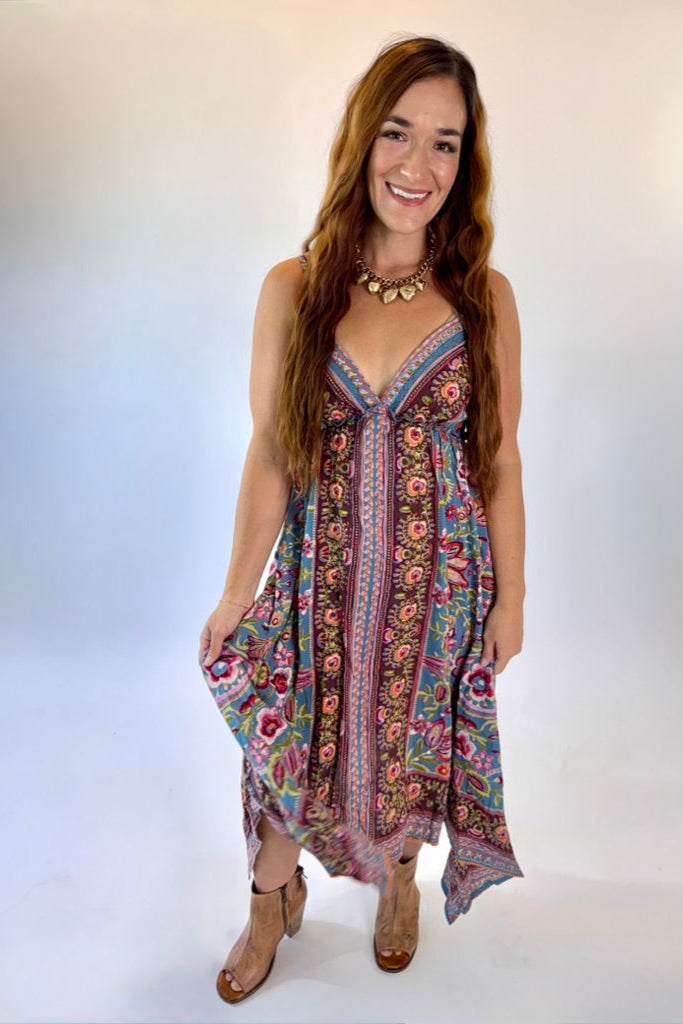 Vintage Floral Midi Sundress