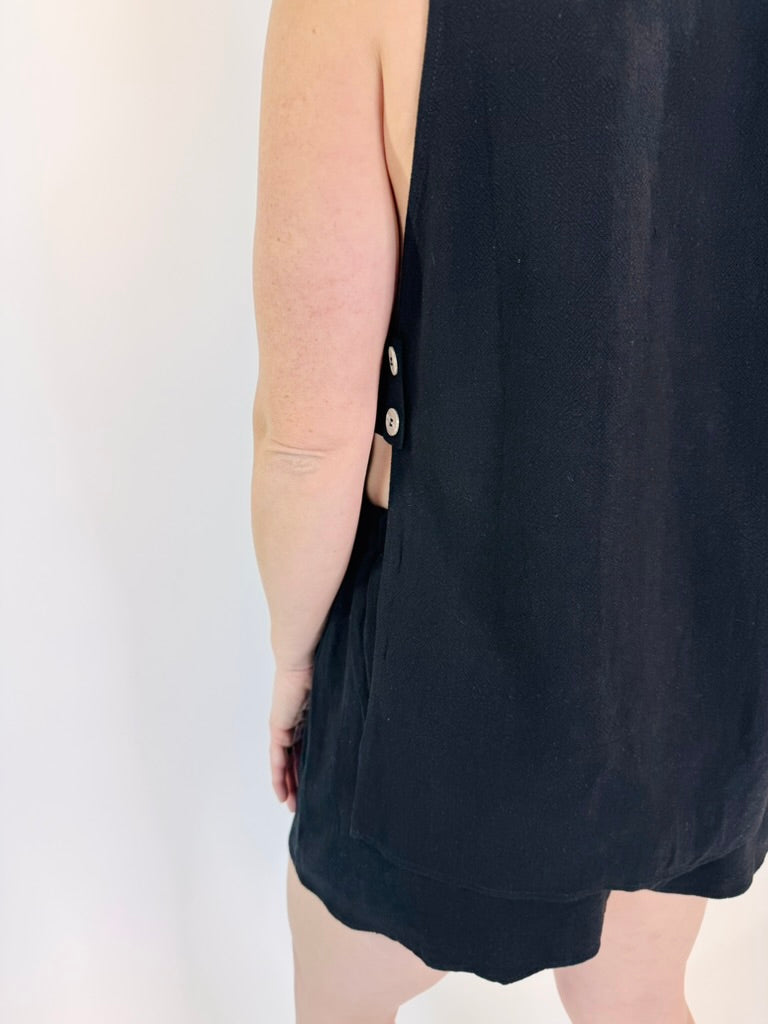 Sunlit Stroll Linen Tie-Waist Shorts