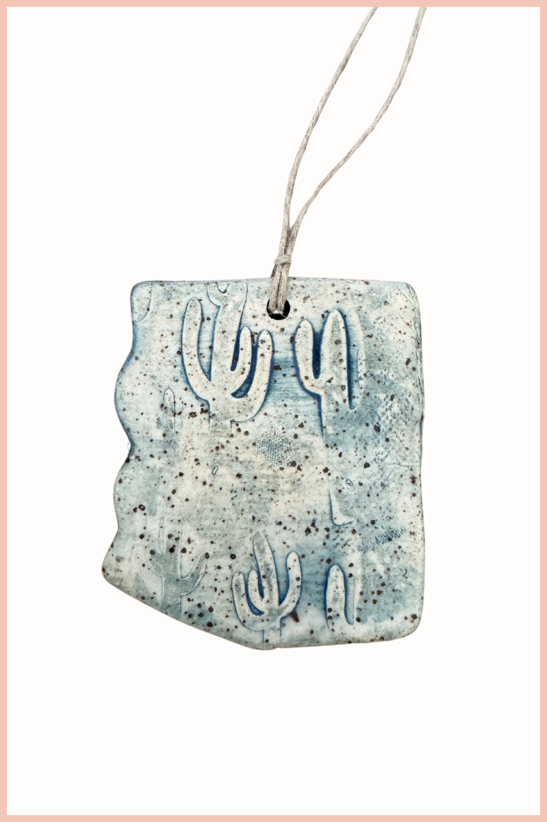 Handmade Arizona State Ornament | Everhart Ceramics