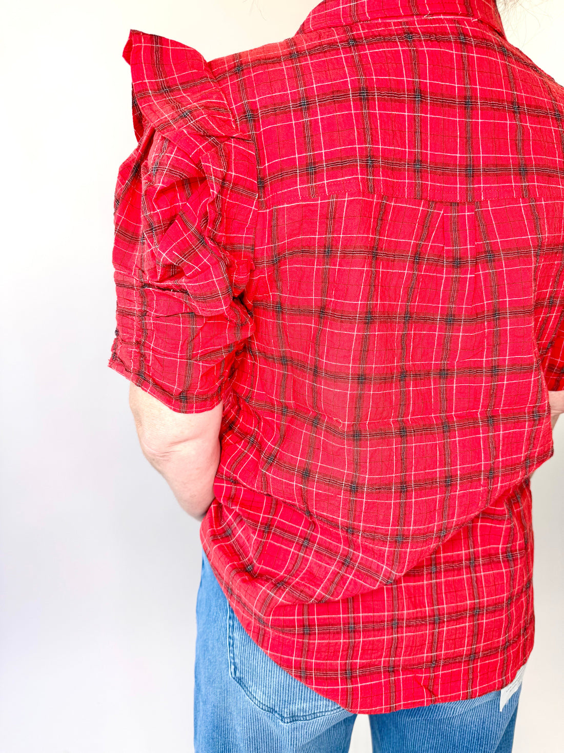Plaid Button Down Washed Shirt