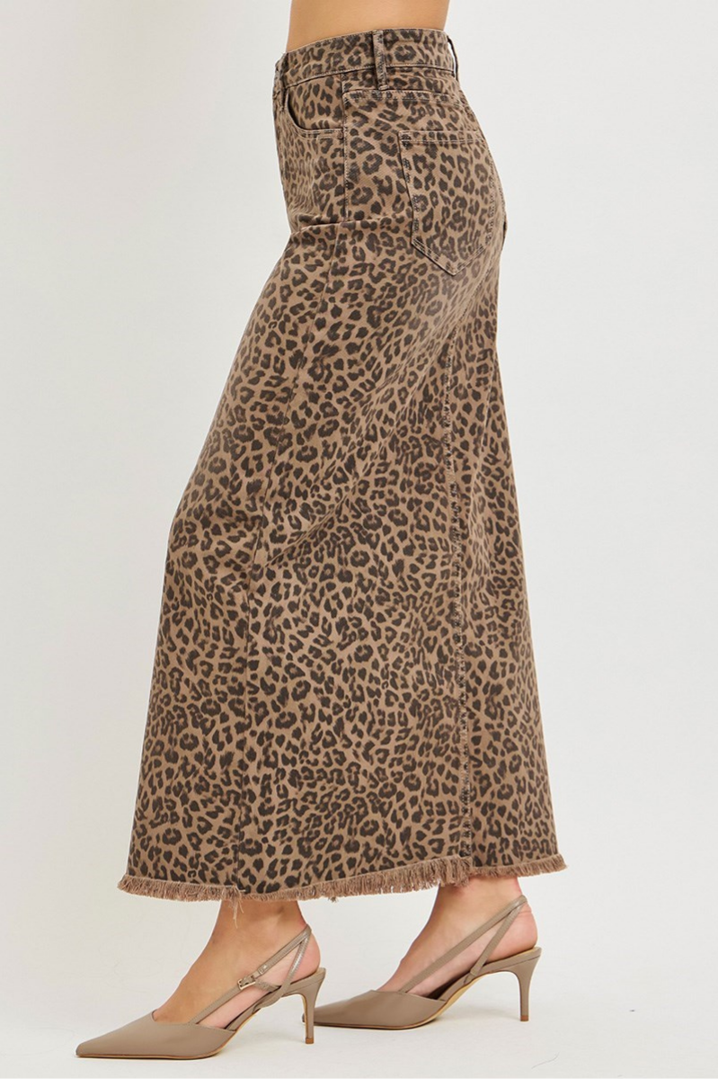 RISEN High Rise Front Slit Long Skirt