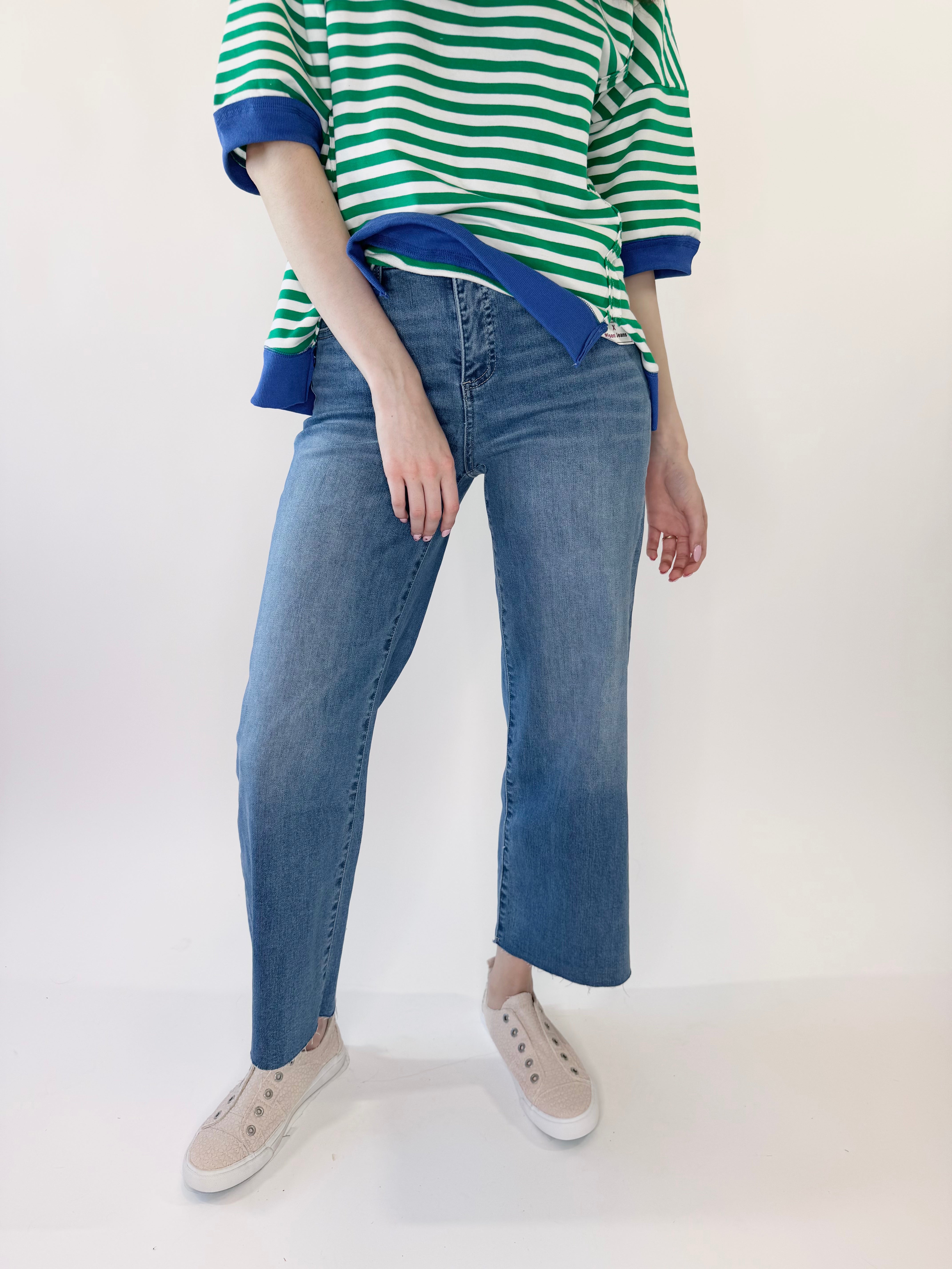 Oversized Stripe Casual Knit Top