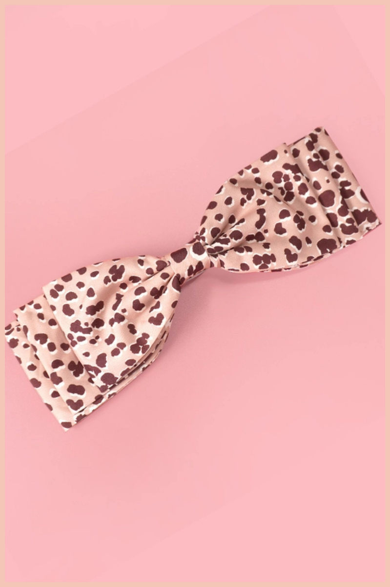 Animal Print Bow Hair Clip