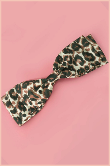 Animal Print Bow Hair Clip