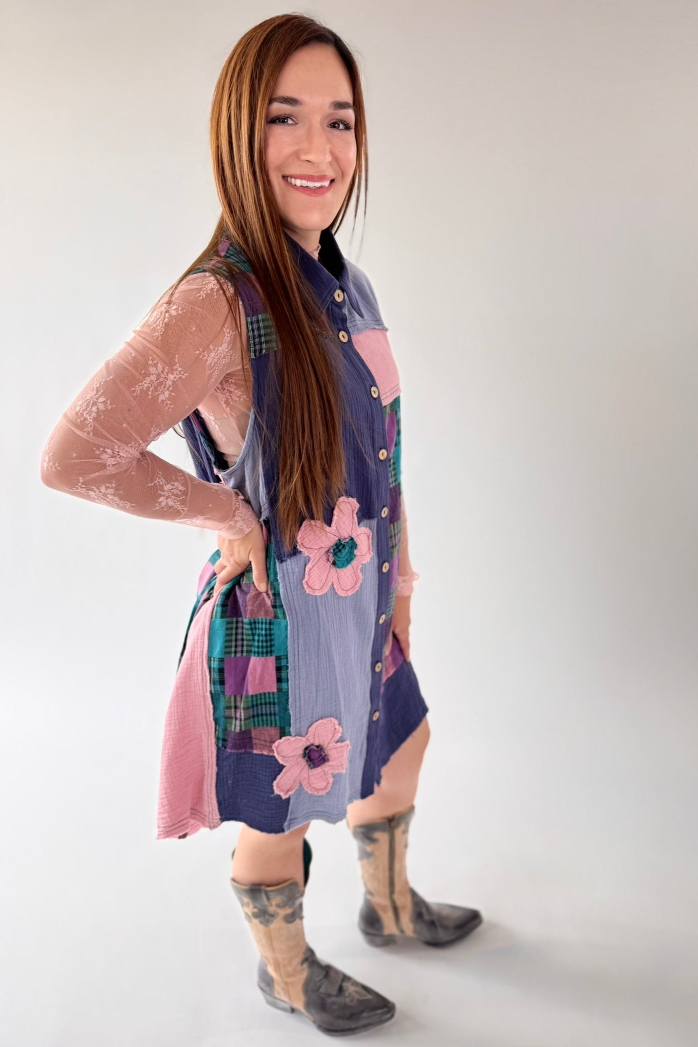 Garden Party Patchwork Dress
