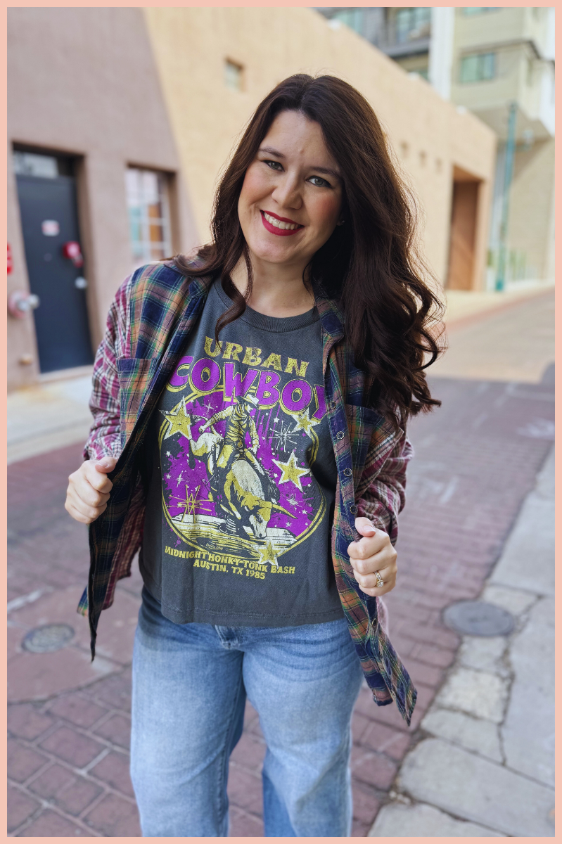 Mixed Plaid Button-Up Top | Final Sale