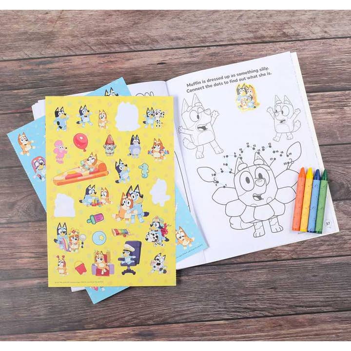 Bluey Coloring Crayon Activity Pad | Playtime with Bluey!