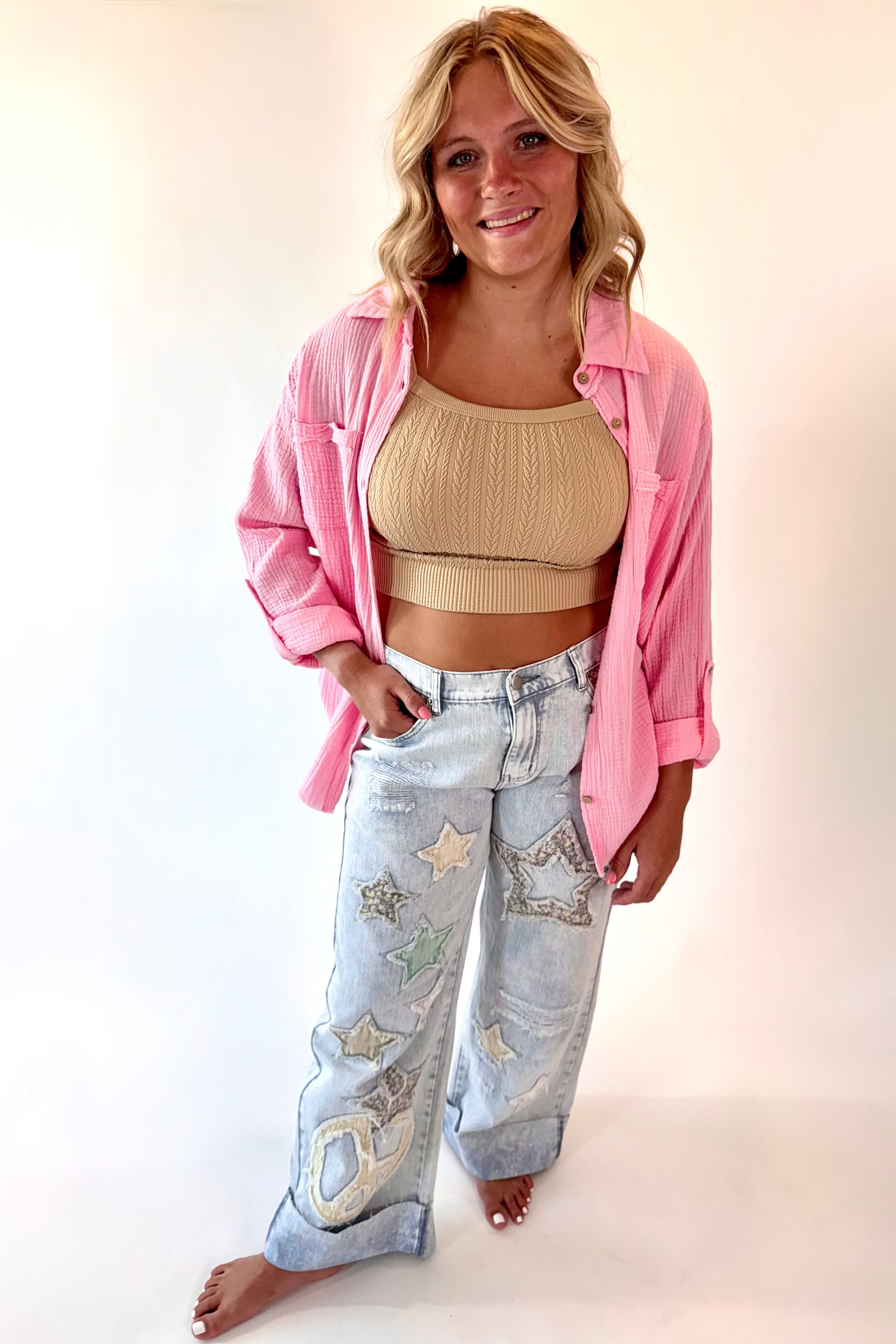 Peace Out Super Star Denim Jeans