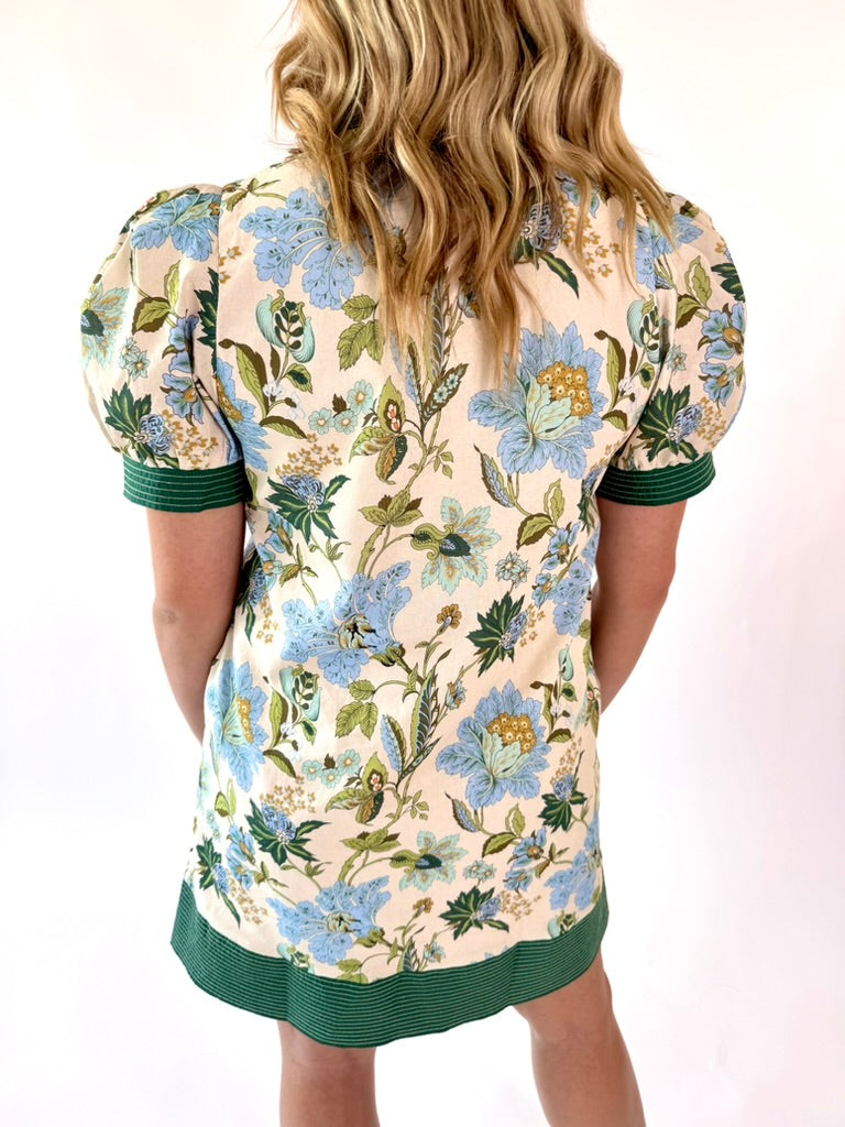 Floral Print Puff Sleeve Mini Dress | Final Sale