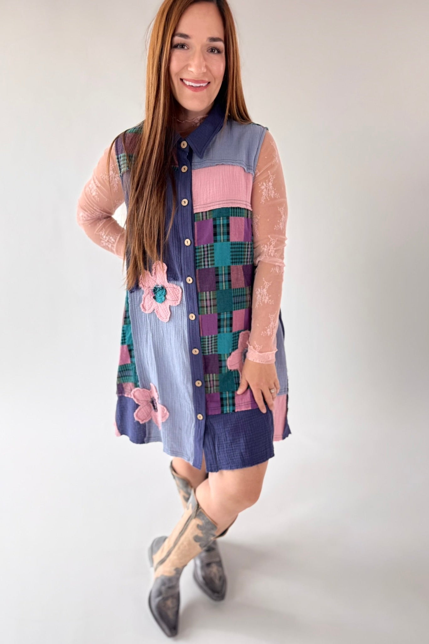 Garden Party Patchwork Dress