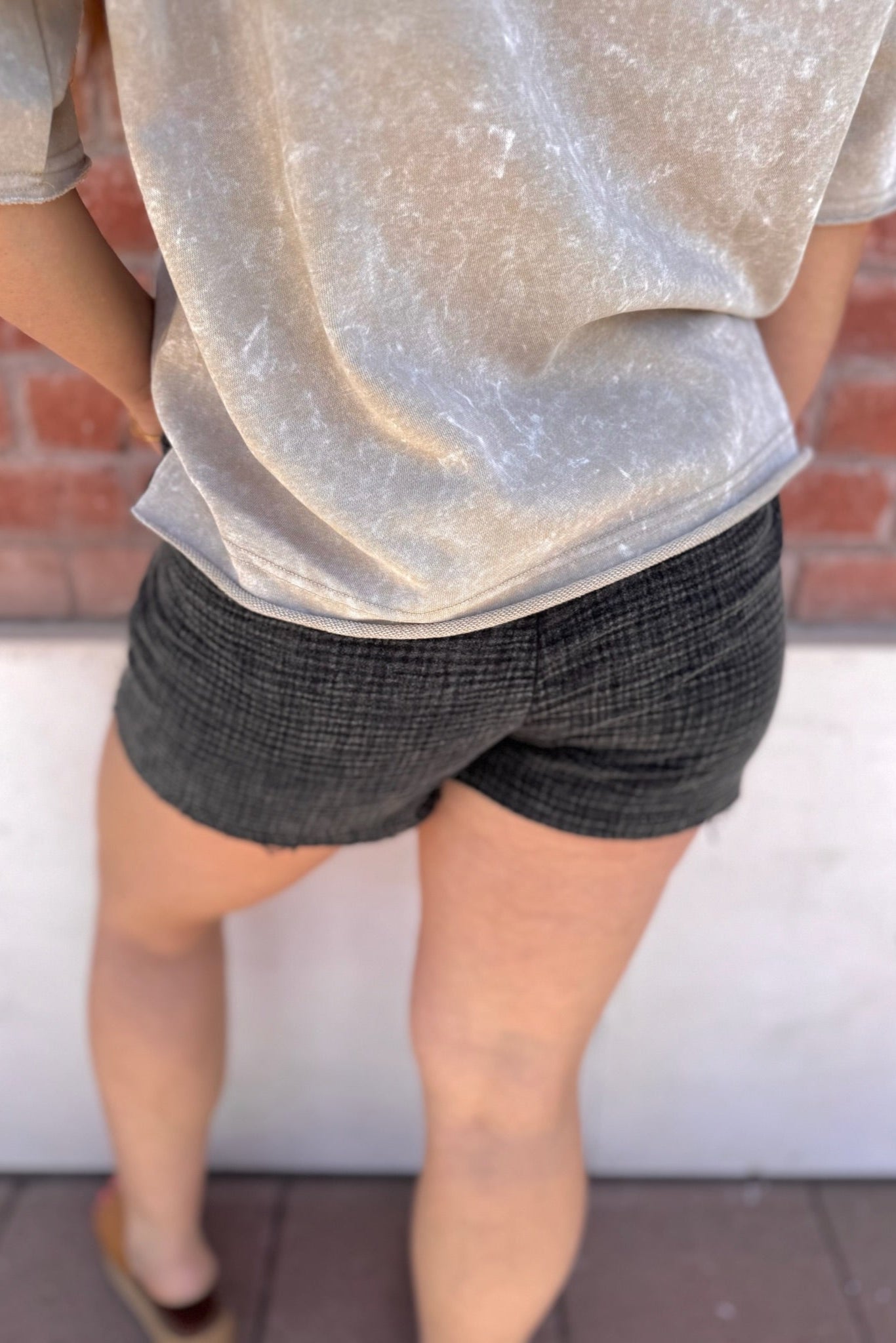 Washed Gauze Frayed Hem Shorts | Final Sale