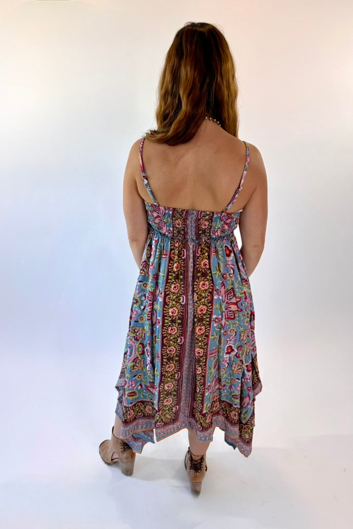 Vintage Floral Midi Sundress