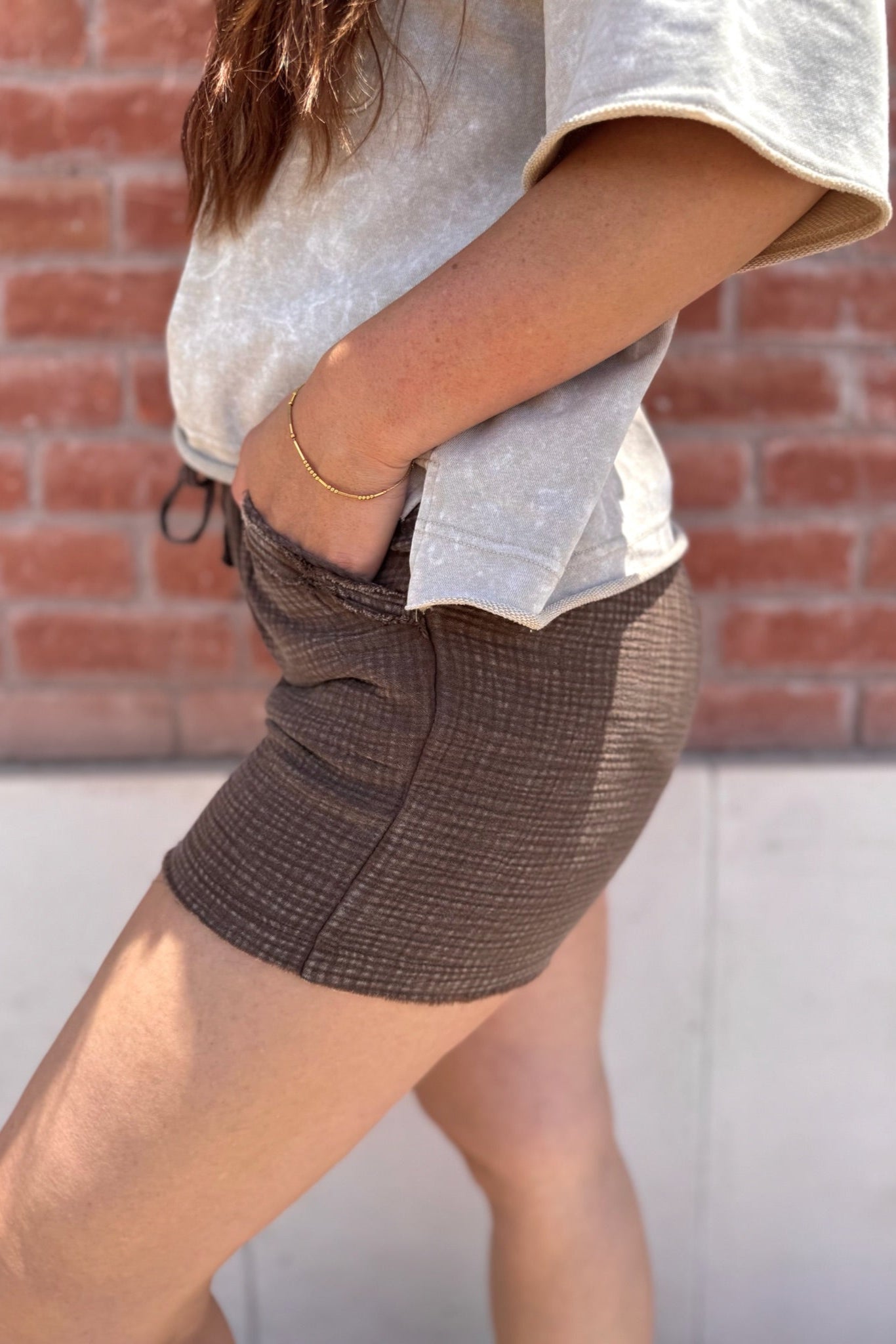Washed Gauze Frayed Hem Shorts | Final Sale