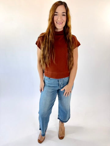 Chic Comfort Mock Neck Knit Top
