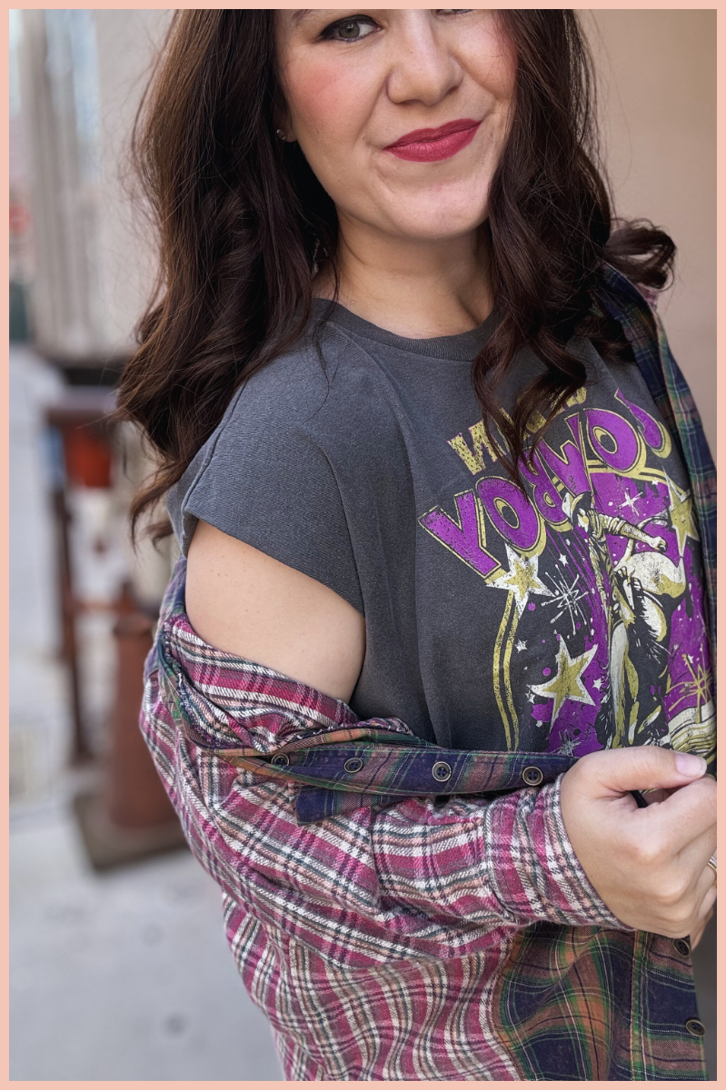 Mixed Plaid Button-Up Top | Final Sale
