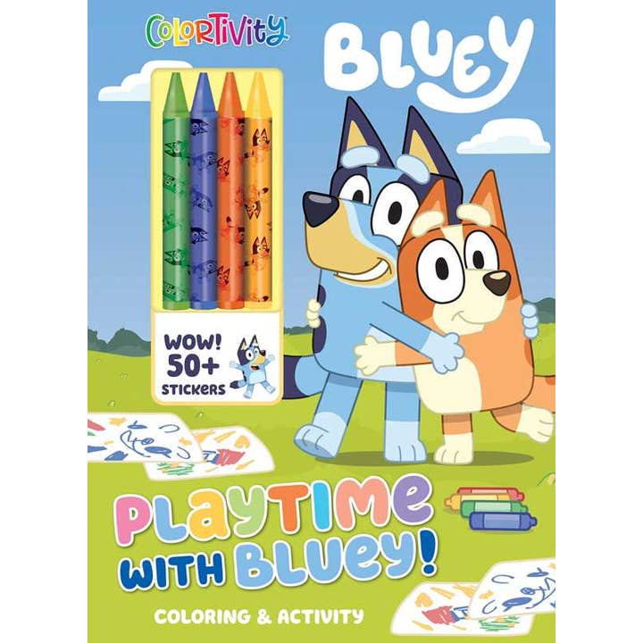 Bluey Coloring Crayon Activity Pad | Playtime with Bluey!