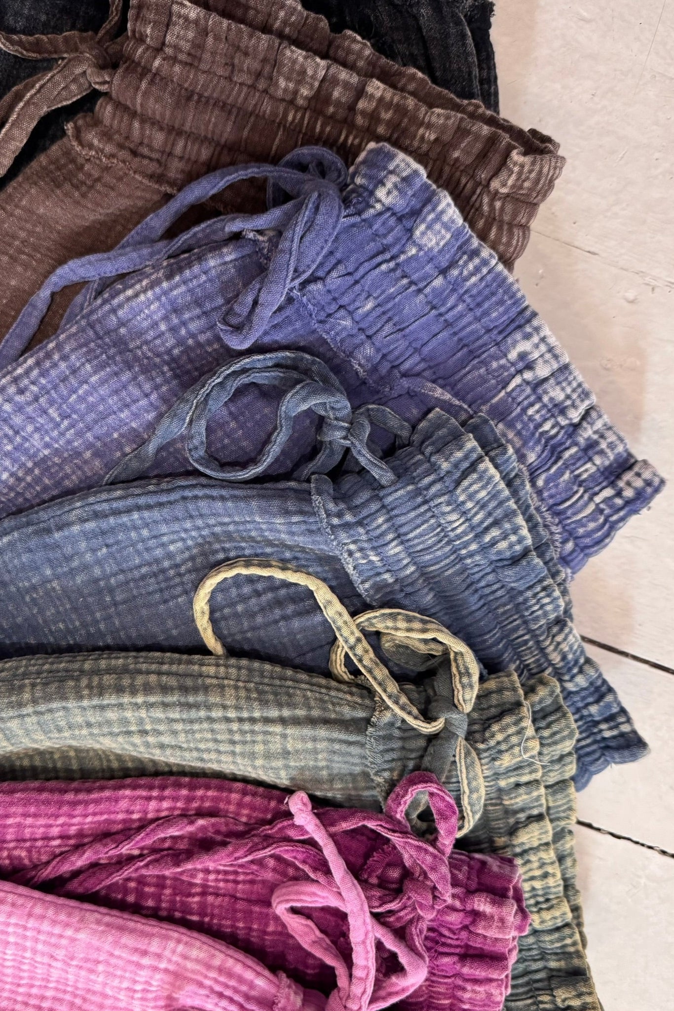 Washed Gauze Frayed Hem Shorts | Final Sale