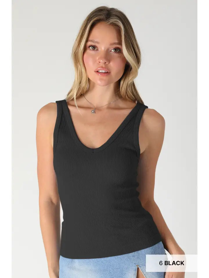 Reversible Ribbed Knit Tank Top