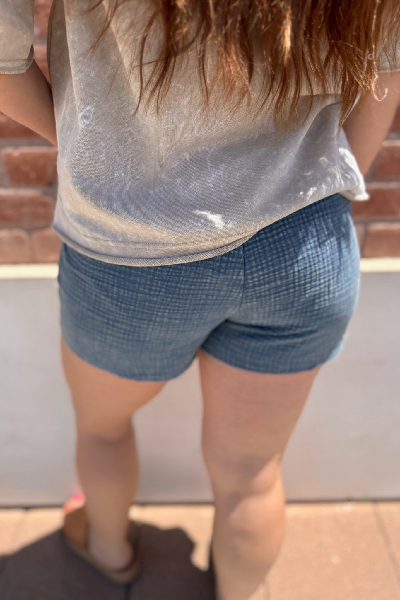 Washed Gauze Frayed Hem Shorts | Final Sale