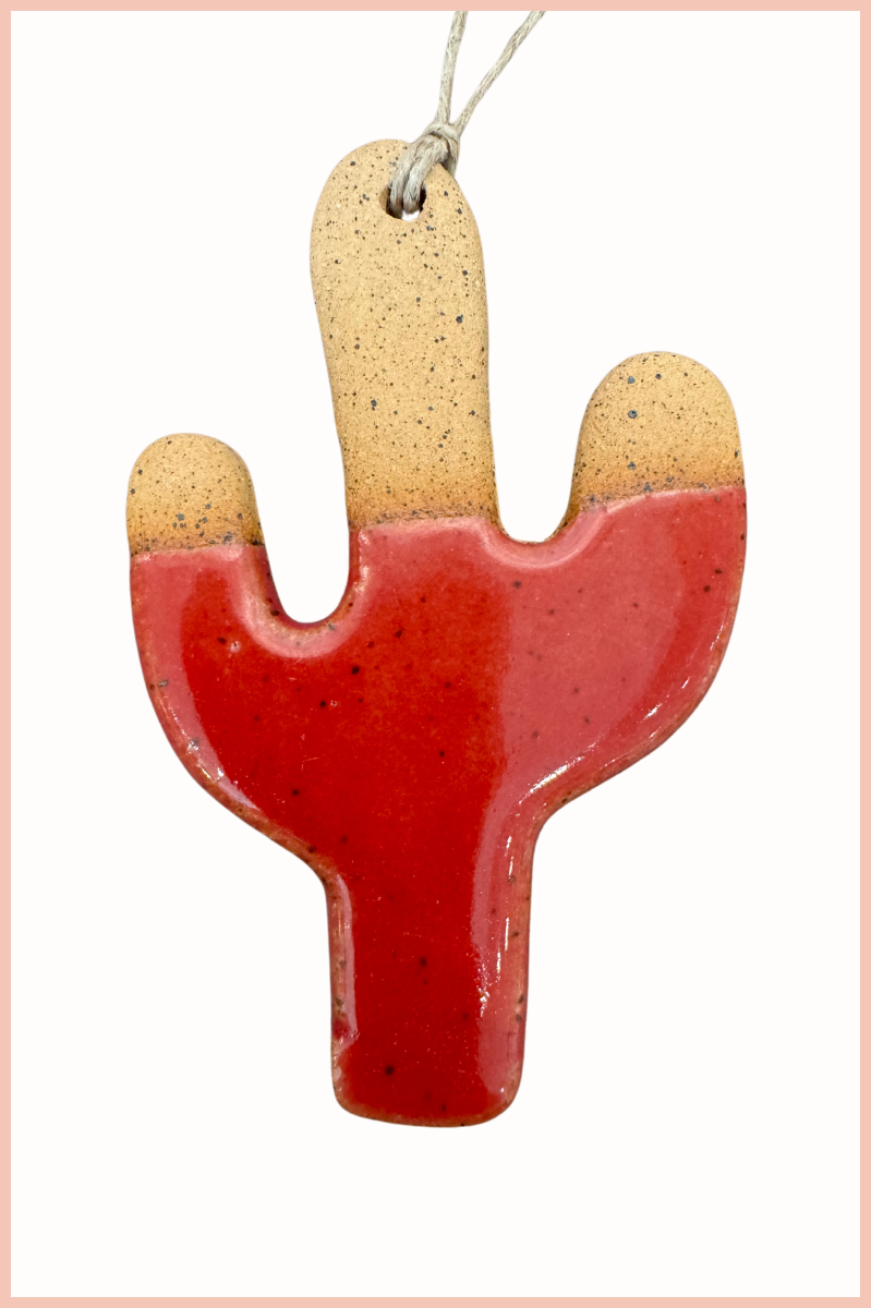 Handmade Cactus Ornament | Everhart Ceramics