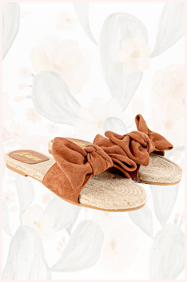 Aileen Suede + Weaved Slides