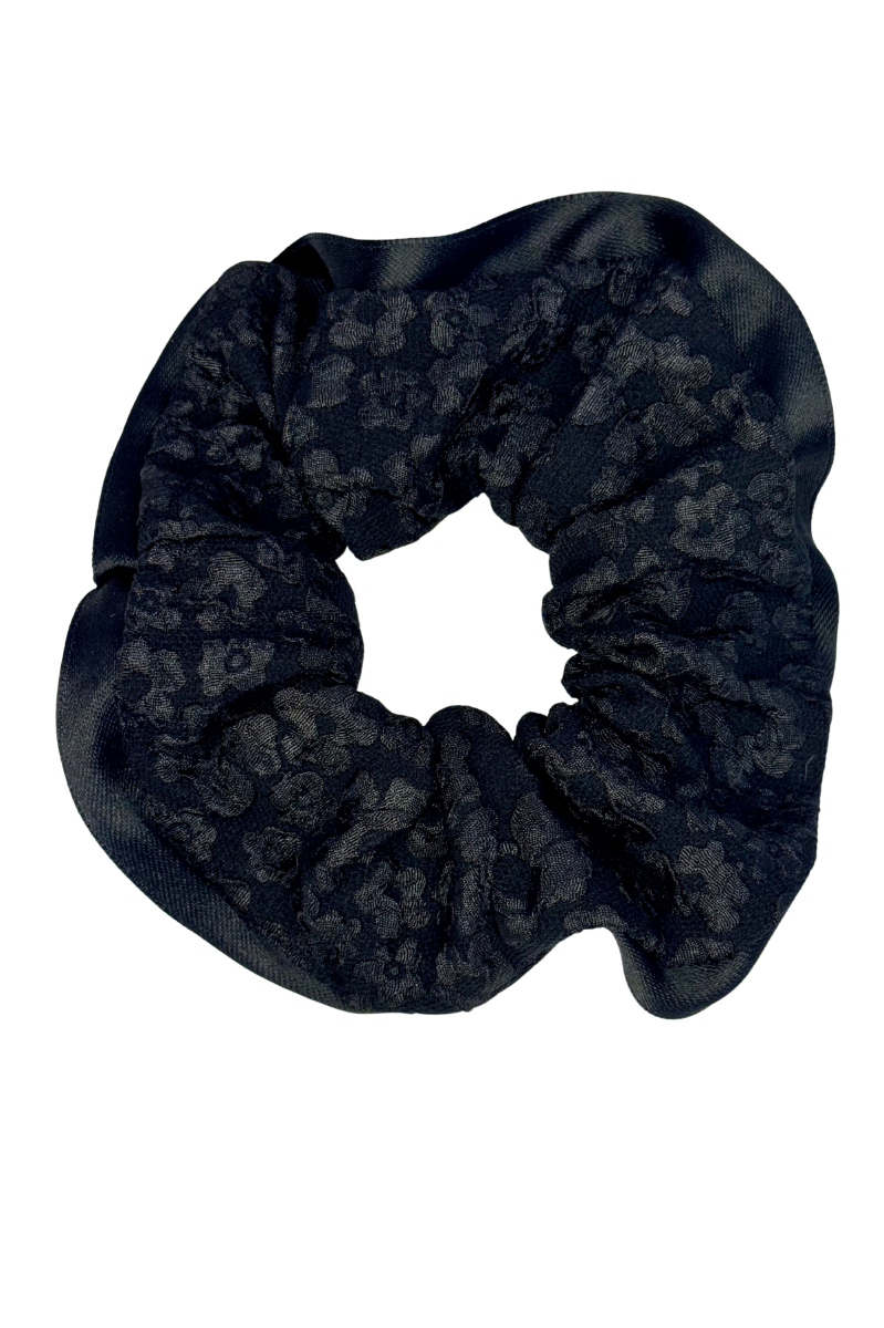 Flower Embossed Scrunchie
