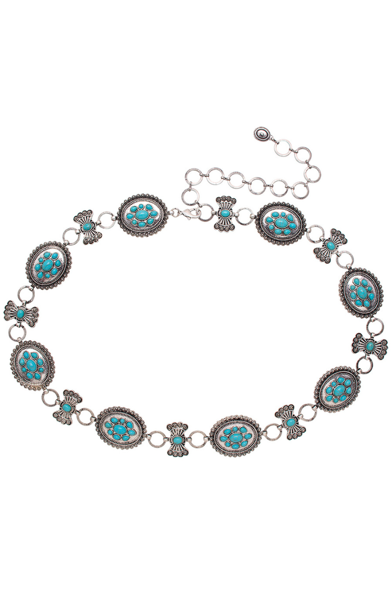 Turquoise Thunderbird Chain Belt