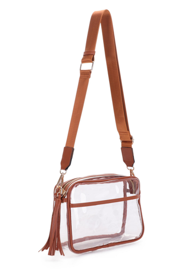 Clear Stadium-Approved Tassel Crossbody Bag