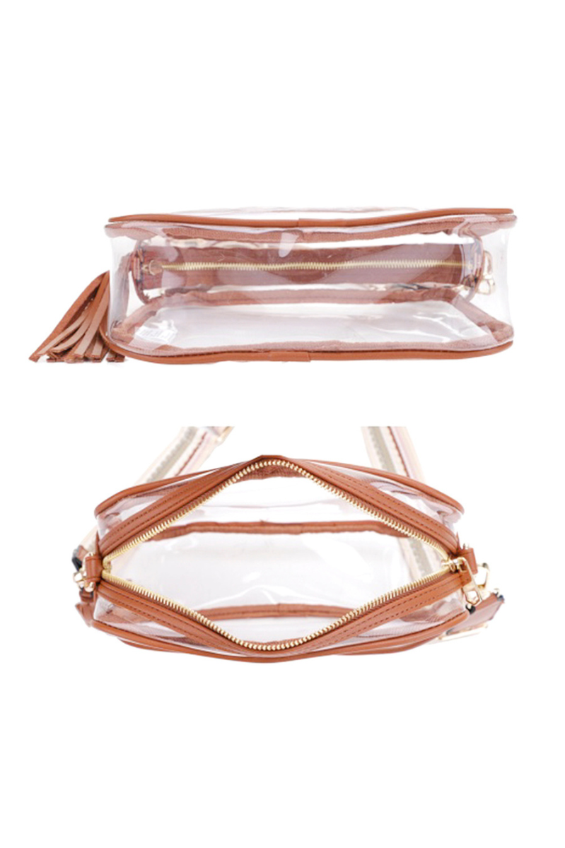 Clear Stadium-Approved Tassel Crossbody Bag