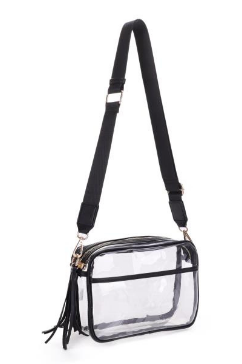 Clear Stadium-Approved Tassel Crossbody Bag