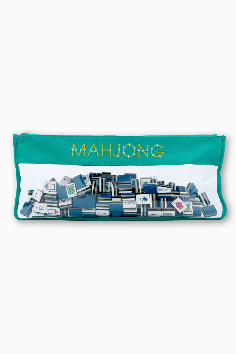 Aqua Bamboo Mahjong Bag | Oh My Mahjong