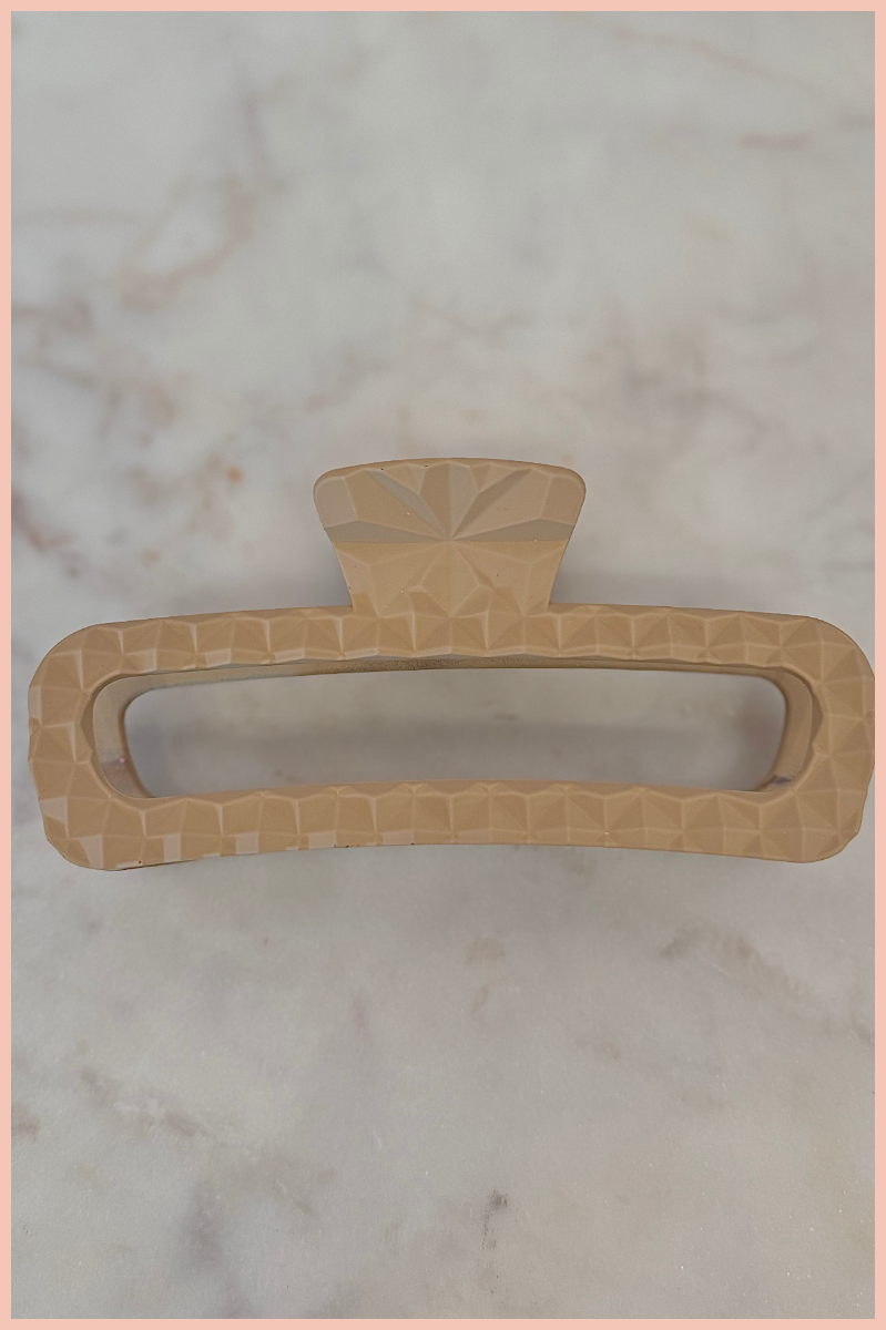 Prism Pressed Rectangle Hairclip | Matte