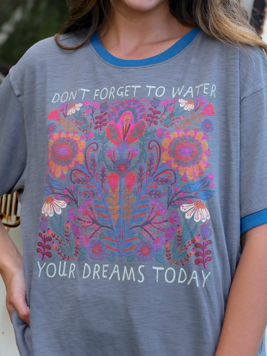 Water Your Dreams Ringer Tee Shirt | Natural Life