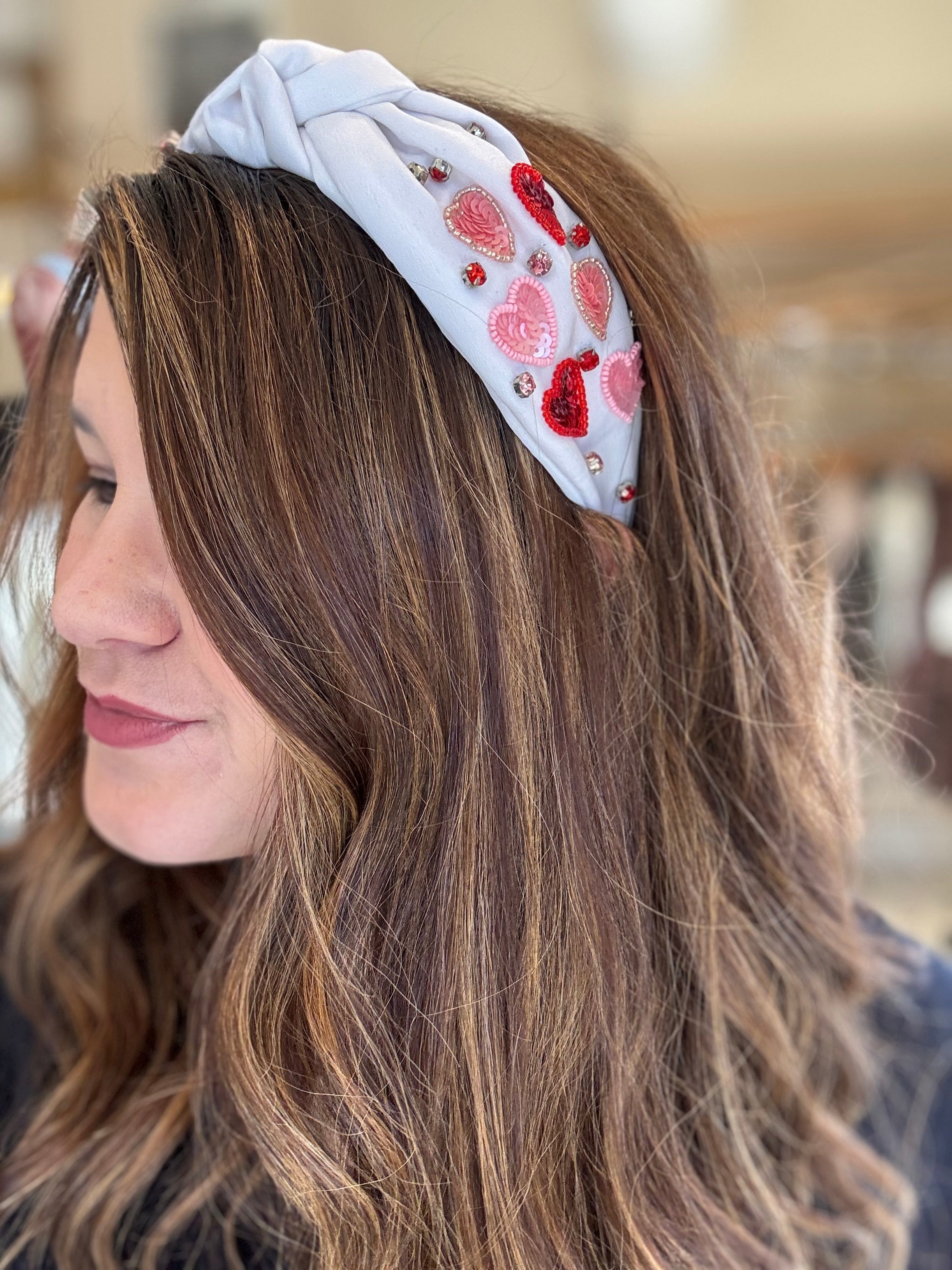 Heart Seed Bead Headband