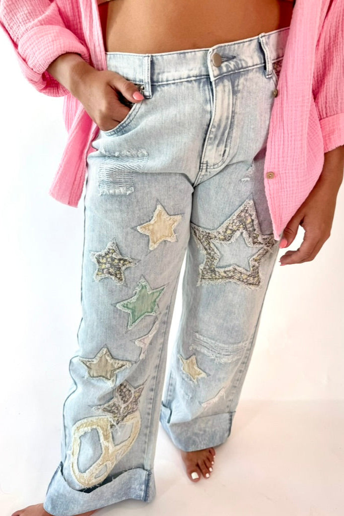 Peace Out Super Star Denim Jeans
