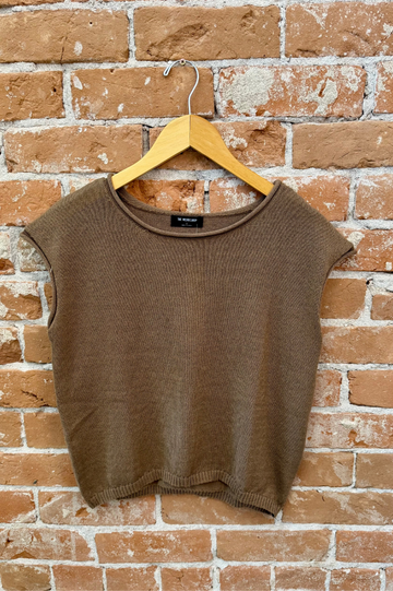 Raw Edge Drop Shoulder Knit Sweater | Final Sale