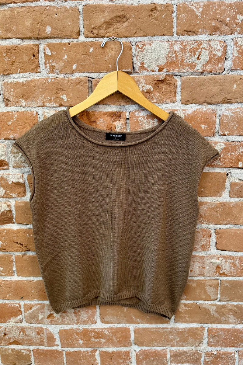 Raw Edge Drop Shoulder Knit Sweater | Final Sale