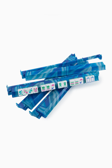 Blue Lace Agate Rack and Pusher Set | Oh My Mahjong