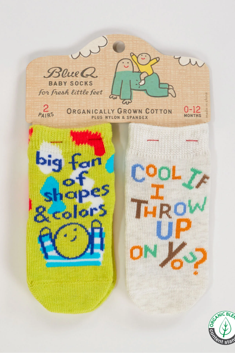 Big Fan of Shapes/Cool If I Throw Up Baby Socks