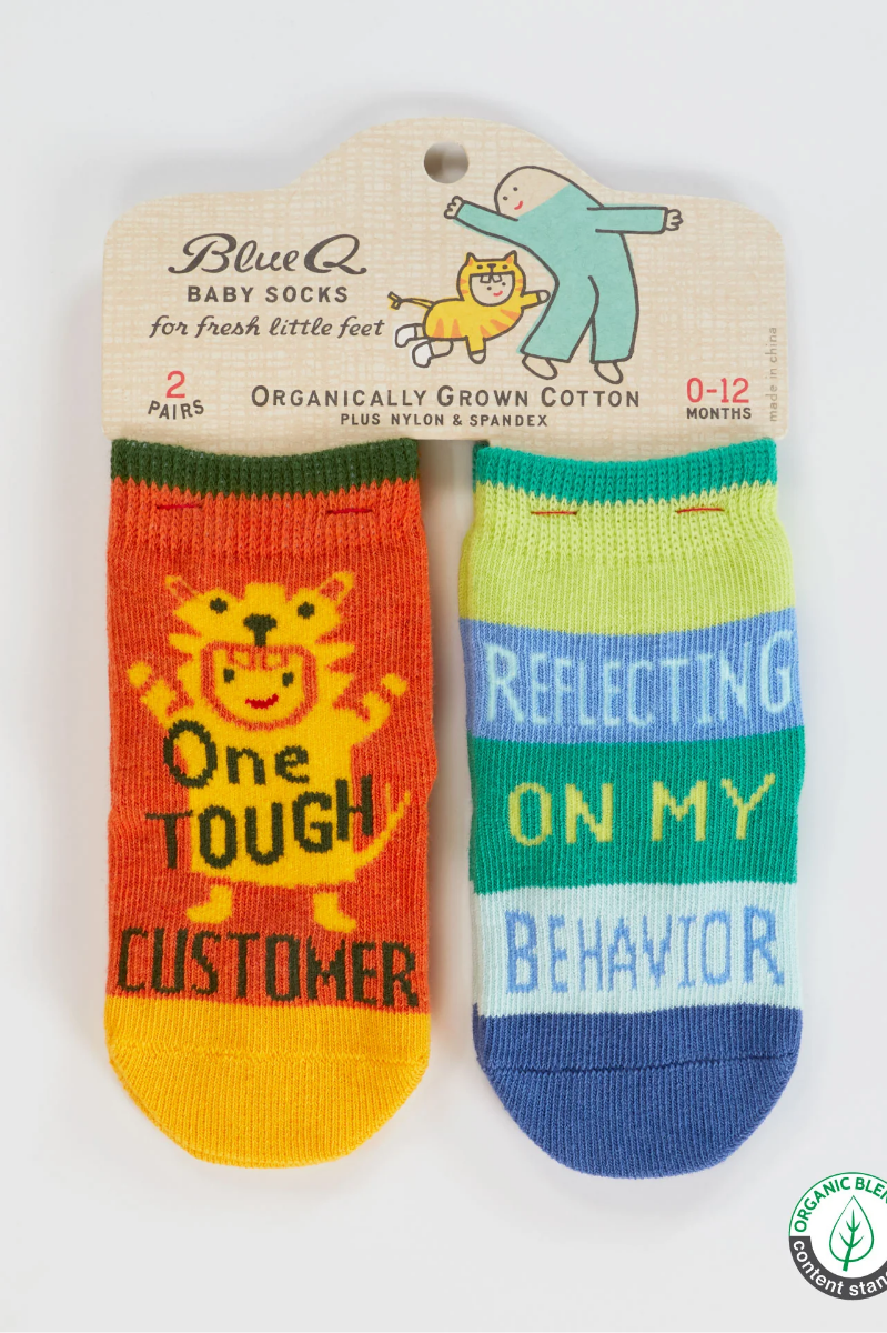 One Tough Customer/Reflecting On My Behavior Baby Socks