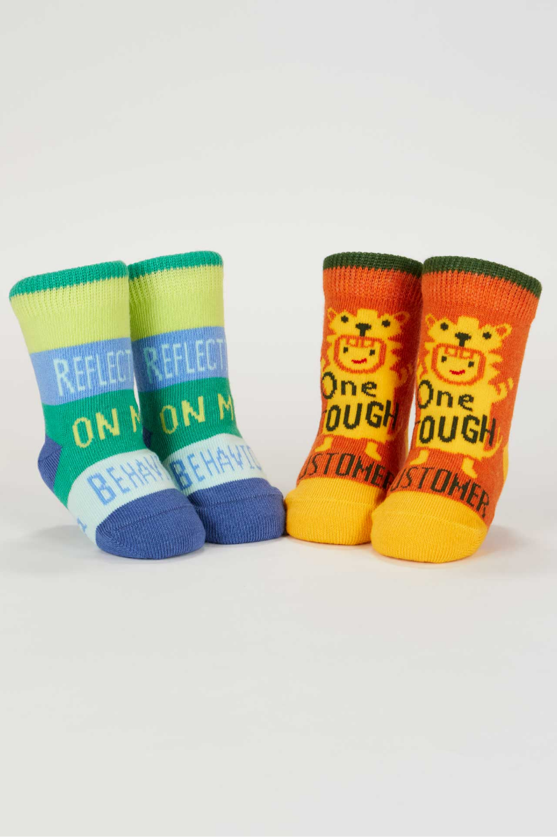 One Tough Customer/Reflecting On My Behavior Baby Socks