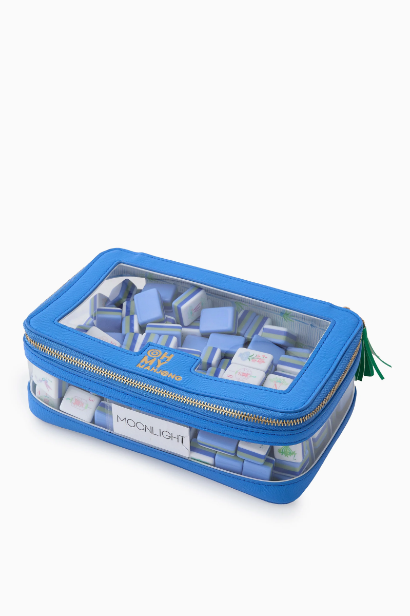 Blue Tile Storage Bag | Oh My Mahjong